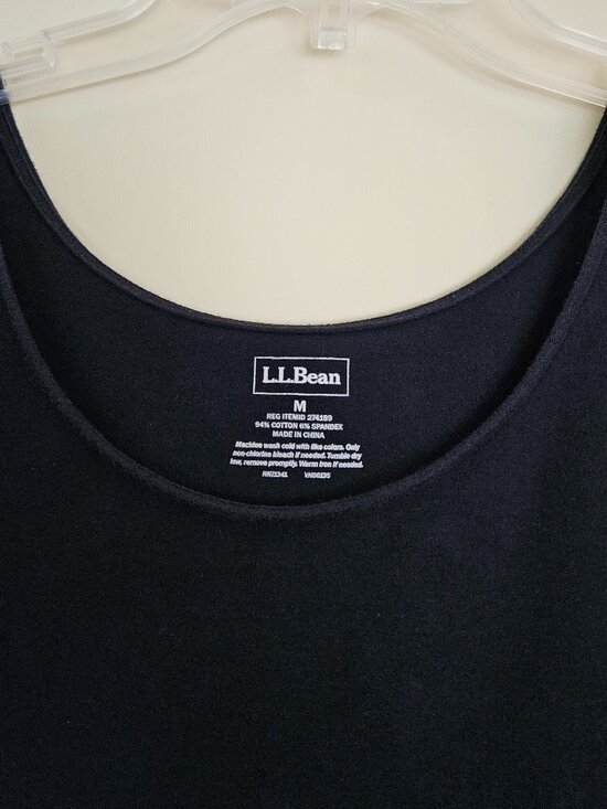 L.L. Bean Tops - LL Bean Layering Tank Top Size M Black Cotton